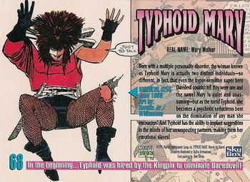 1993 SkyBox Marvel Masterpieces #68 Typhoid Mary Back