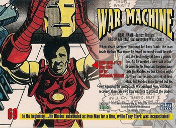 1993 SkyBox Marvel Masterpieces #69 War Machine Back