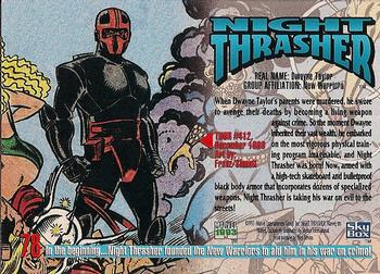 1993 SkyBox Marvel Masterpieces #78 Night Thrasher Back