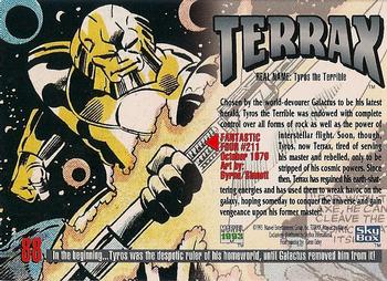 1993 SkyBox Marvel Masterpieces #88 Terrax Back