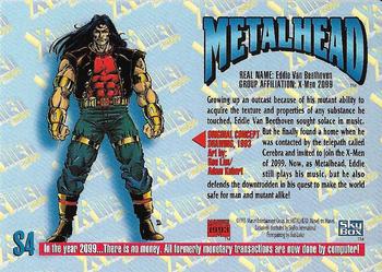1993 SkyBox Marvel Masterpieces - X-Men 2099 Dyna-Etch #S4 Metalhead Back