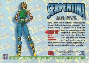 1993 SkyBox Marvel Masterpieces - X-Men 2099 Dyna-Etch #S5 Serpentina Back
