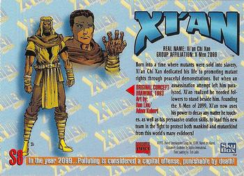 1993 SkyBox Marvel Masterpieces - X-Men 2099 Dyna-Etch #S8 Xi'an Back