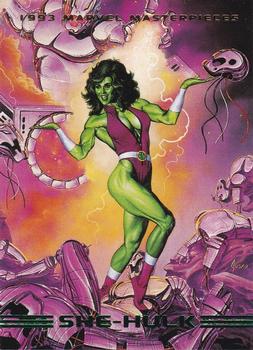 1993 SkyBox Marvel Masterpieces - Promos #30 She-Hulk Front