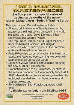 1993 SkyBox Marvel Masterpieces - Promos #NNO2 Daredevil Back