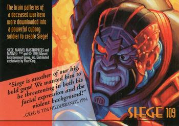 1994 Fleer Marvel Masterpieces Hildebrandt Brothers #109 Siege Back