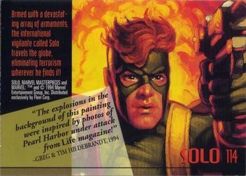 1994 Fleer Marvel Masterpieces Hildebrandt Brothers #114 Solo Back