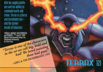 1994 Fleer Marvel Masterpieces Hildebrandt Brothers #121 Terrax Back