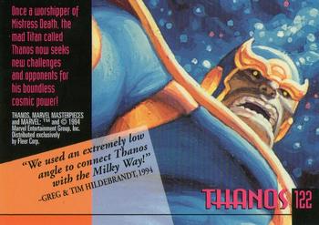 1994 Fleer Marvel Masterpieces Hildebrandt Brothers #122 Thanos Back