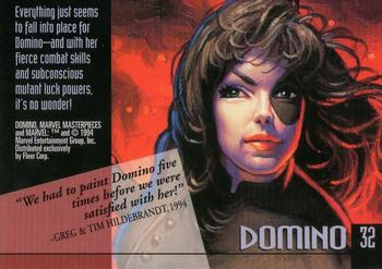1994 Fleer Marvel Masterpieces Hildebrandt Brothers #32 Domino Back