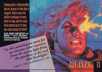 1994 Fleer Marvel Masterpieces Hildebrandt Brothers #13 Blaze Back