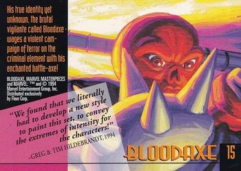 1994 Fleer Marvel Masterpieces Hildebrandt Brothers #15 Bloodaxe Back
