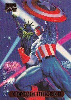1994 Fleer Marvel Masterpieces Hildebrandt Brothers #18 Captain America Front