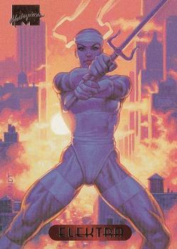 1994 Fleer Marvel Masterpieces Hildebrandt Brothers #34 Elektra Front