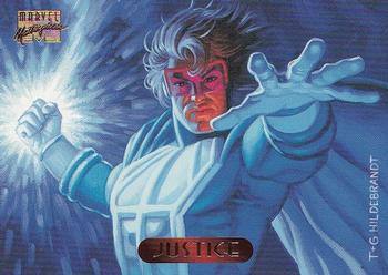 1994 Fleer Marvel Masterpieces Hildebrandt Brothers #61 Justice Front