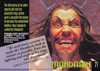1994 Fleer Marvel Masterpieces Hildebrandt Brothers #71 Mandarin Back