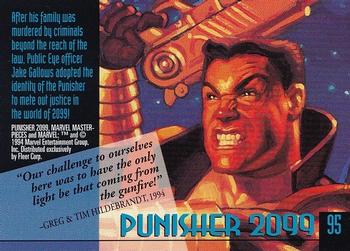 1994 Fleer Marvel Masterpieces Hildebrandt Brothers #95 Punisher 2099 Back