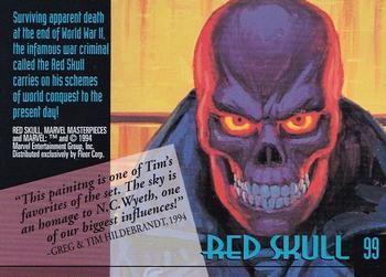 1994 Fleer Marvel Masterpieces Hildebrandt Brothers #99 Red Skull Back