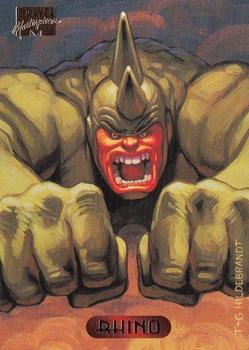 1994 Fleer Marvel Masterpieces Hildebrandt Brothers #100 Rhino Front