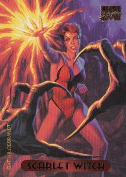 1994 Fleer Marvel Masterpieces Hildebrandt Brothers #105 Scarlet Witch Front