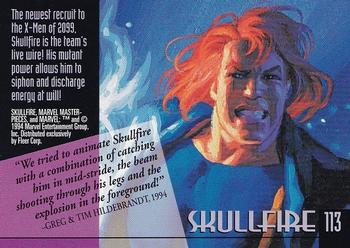 1994 Fleer Marvel Masterpieces Hildebrandt Brothers #113 Skullfire Back