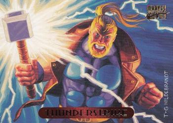 1994 Fleer Marvel Masterpieces Hildebrandt Brothers #125 Thunderstrike Front