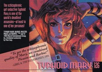 Details about   1994 Hildebrandt Marvel Masterpieces # 126 Typhoid Mary