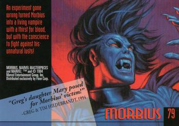 1994 Fleer Marvel Masterpieces Hildebrandt Brothers #79 Morbius Back