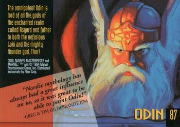 1994 Fleer Marvel Masterpieces Hildebrandt Brothers #87 Odin Back