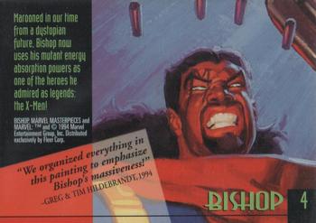 1994 Fleer Marvel Masterpieces Hildebrandt Brothers - Gold Foil Signature #4 Bishop Back