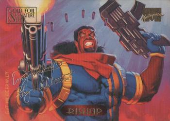 1994 Fleer Marvel Masterpieces Hildebrandt Brothers - Gold Foil Signature #4 Bishop Front