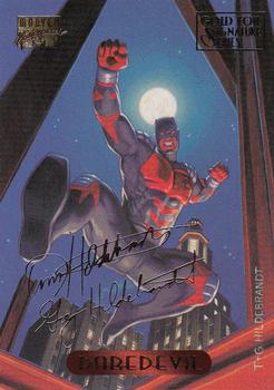 1994 Fleer Marvel Masterpieces Hildebrandt Brothers - Gold Foil Signature #26 Daredevil Front