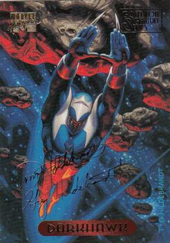 1994 Fleer Marvel Masterpieces Hildebrandt Brothers - Gold Foil Signature #27 Darkhawk Front