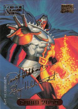1994 Fleer Marvel Masterpieces Hildebrandt Brothers - Gold Foil Signature #33 Doom 2099 Front