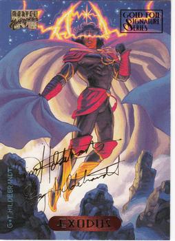 1994 Fleer Marvel Masterpieces Hildebrandt Brothers - Gold Foil Signature #36 Exodus Front