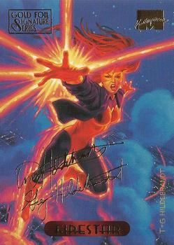 1994 Fleer Marvel Masterpieces Hildebrandt Brothers - Gold Foil Signature #38 Firestar Front