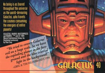 1994 Fleer Marvel Masterpieces Hildebrandt Brothers - Gold Foil Signature #40 Galactus Back
