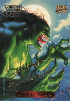 1994 Fleer Marvel Masterpieces Hildebrandt Brothers - Gold Foil Signature #51 Hulk 2099 Front