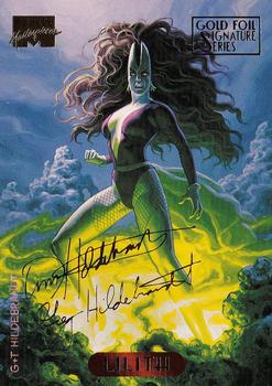 1994 Fleer Marvel Masterpieces Hildebrandt Brothers - Gold Foil Signature #67 Lilith Front