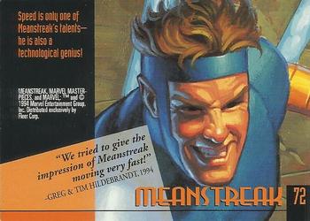 1994 Fleer Marvel Masterpieces Hildebrandt Brothers - Gold Foil Signature #72 Meanstreak Back