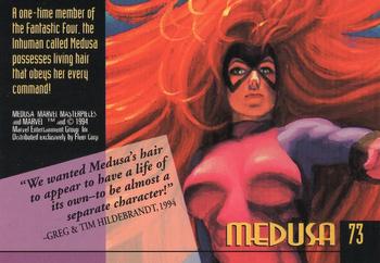 1994 Fleer Marvel Masterpieces Hildebrandt Brothers - Gold Foil Signature #73 Medusa Back
