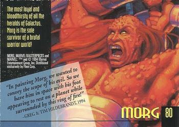 1994 Fleer Marvel Masterpieces Hildebrandt Brothers - Gold Foil Signature #80 Morg Back