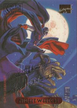 1994 Fleer Marvel Masterpieces Hildebrandt Brothers - Gold Foil Signature #85 Nightwatch Front