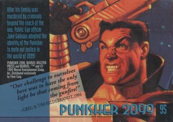 1994 Fleer Marvel Masterpieces Hildebrandt Brothers - Gold Foil Signature #95 Punisher 2099 Back