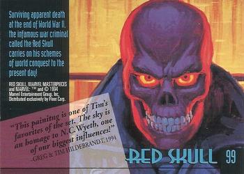 1994 Fleer Marvel Masterpieces Hildebrandt Brothers - Gold Foil Signature #99 Red Skull Back