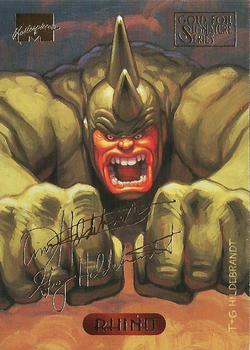 1994 Fleer Marvel Masterpieces Hildebrandt Brothers - Gold Foil Signature #100 Rhino Front