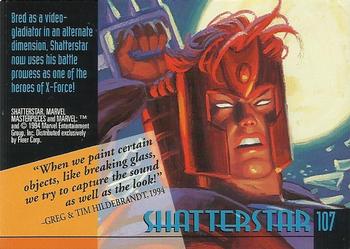 1994 Fleer Marvel Masterpieces Hildebrandt Brothers - Gold Foil Signature #107 Shatterstar Back