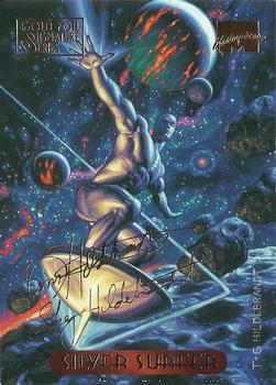 1994 Fleer Marvel Masterpieces Hildebrandt Brothers - Gold Foil Signature #111 Silver Surfer Front