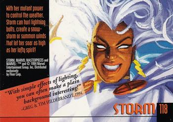 1994 Fleer Marvel Masterpieces Hildebrandt Brothers - Gold Foil Signature #118 Storm Back