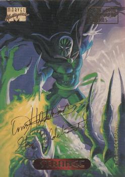 1994 Fleer Marvel Masterpieces Hildebrandt Brothers - Gold Foil Signature #119 Strange Front